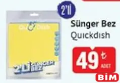 QUİCKDİSH SÜNGER BEZ 2'Lİ fiyat ve kampanya bilgisi